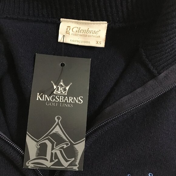 Glenbrae Kingsbarns Golf Vest NWT Womens XS Navy Blue Knit Lambswool Full Zip - Picture 7 of 13